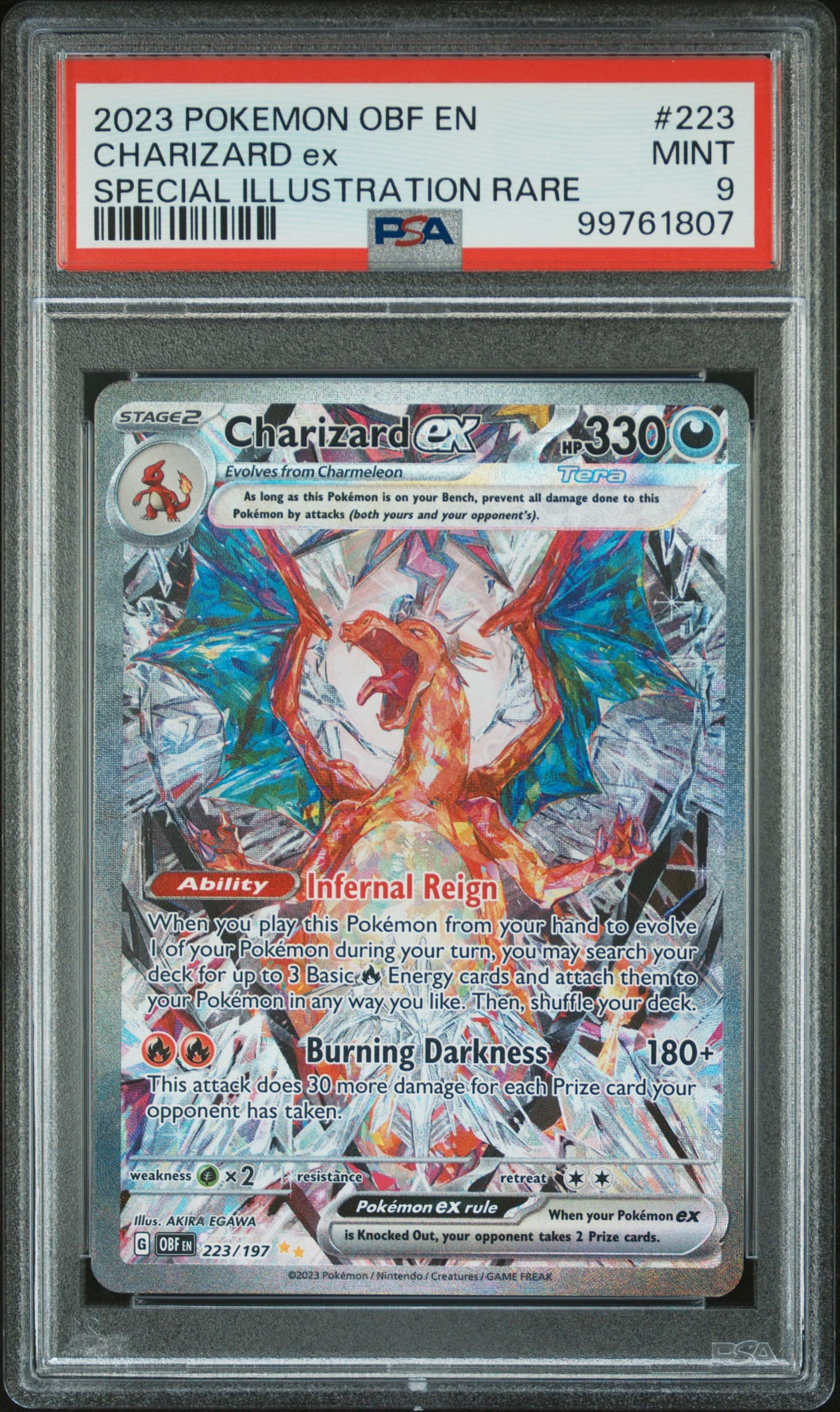 2023 Obf En-Obsidian Flames Charizard Ex (PSA 9)