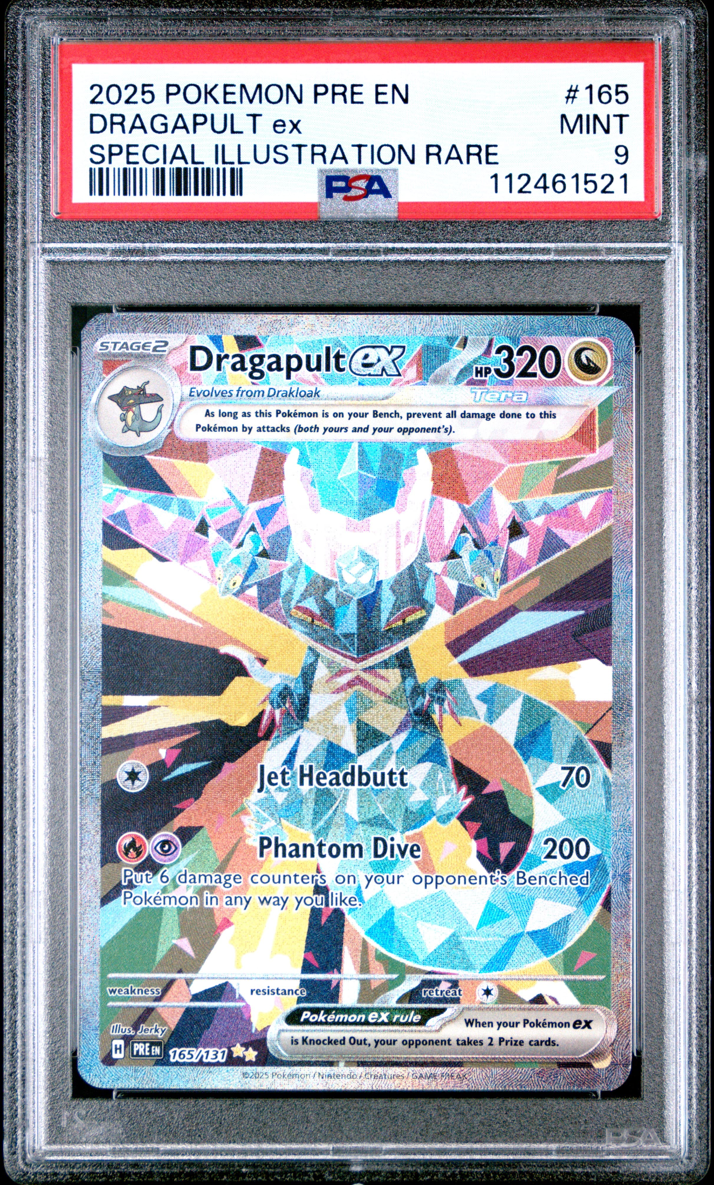 2025 Pre En-Prismatic Evolutions Dragapult Ex (PSA 9)