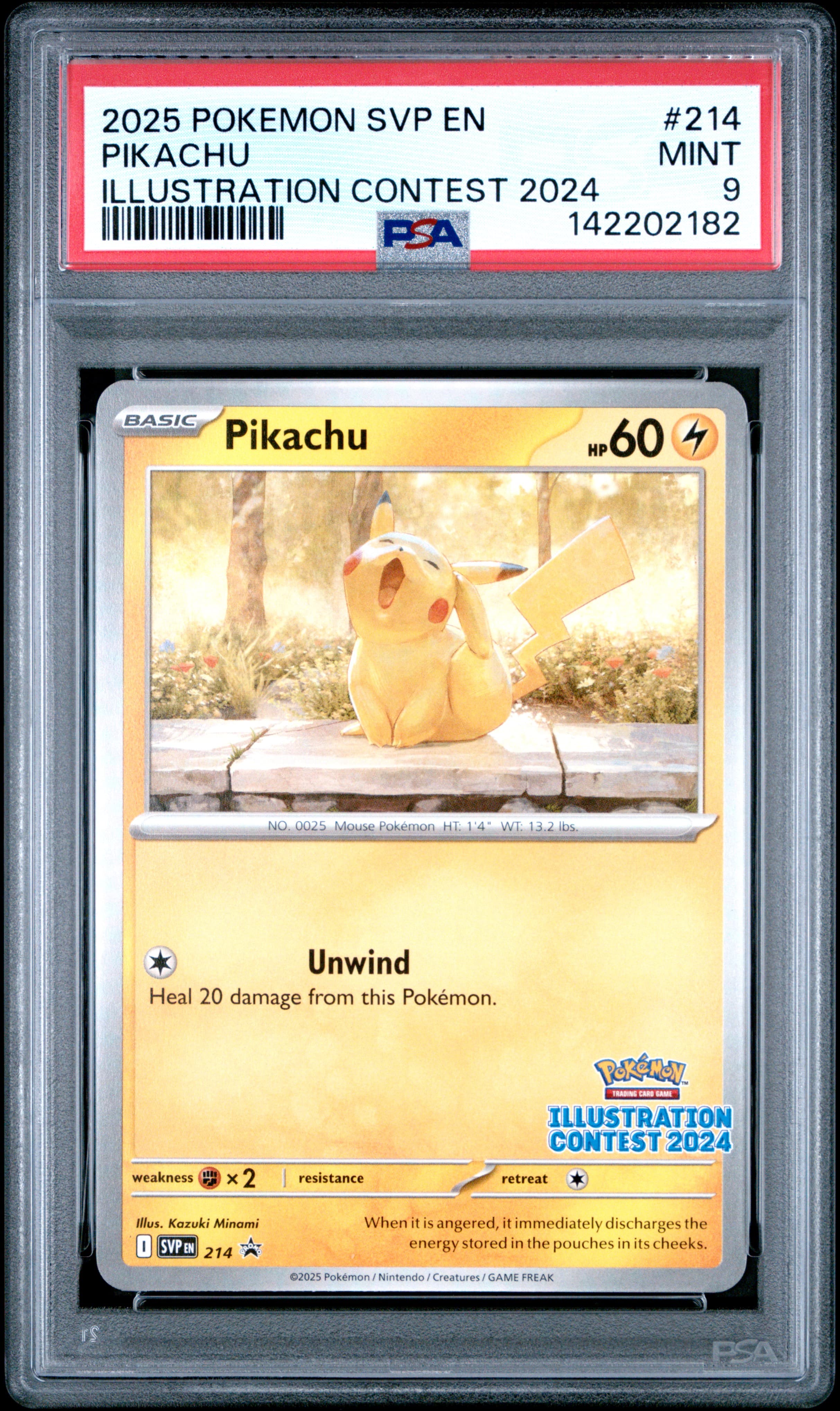 2025 Svp En-Sv Black Star Promo Pikachu (PSA 9)