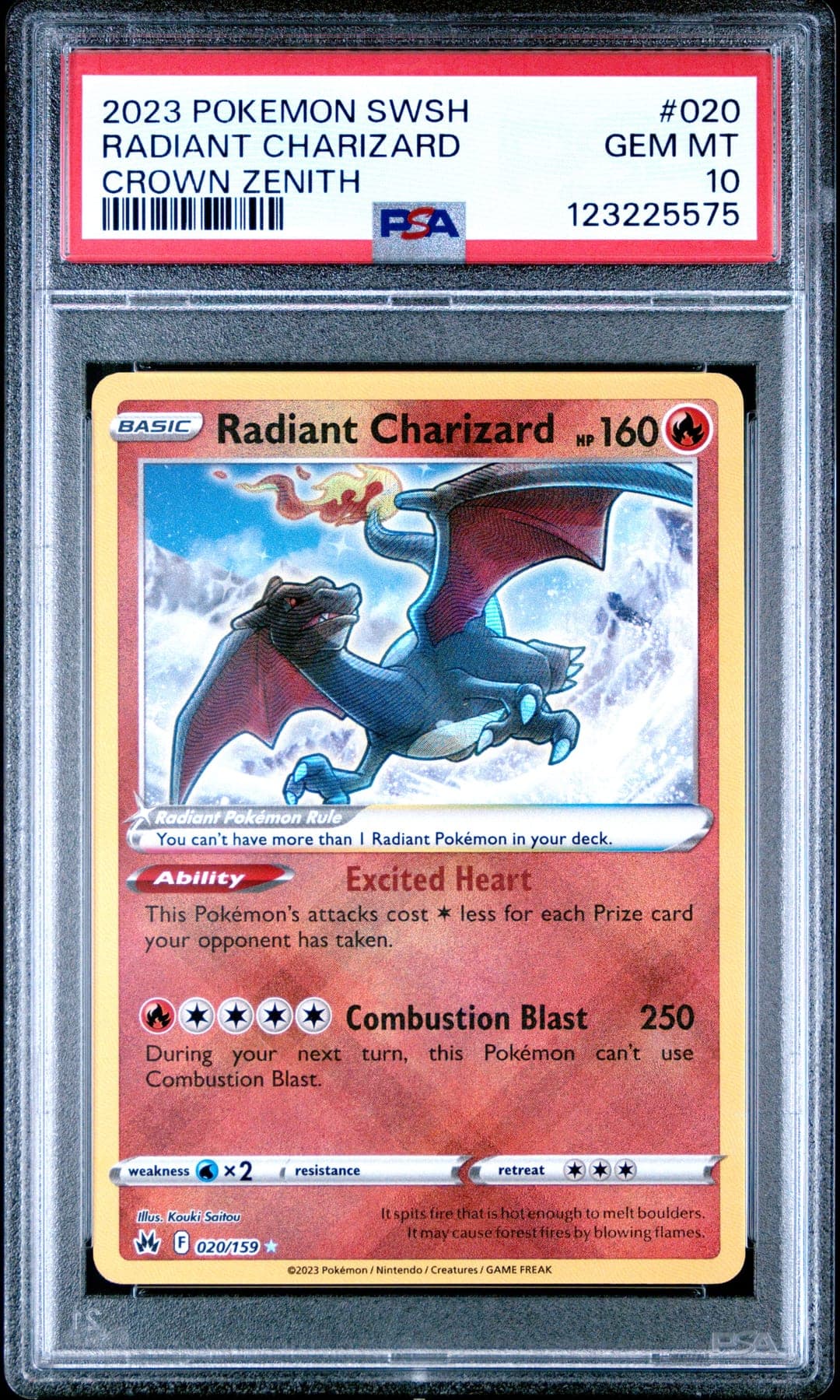 2023 Sword And Shield Crown Zenith Radiant Charizard